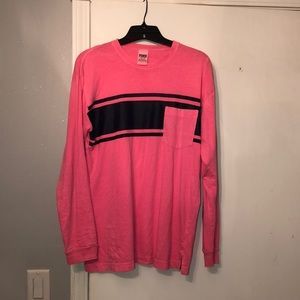 Neon Pink Victoria Secret Long Sleeve Tee